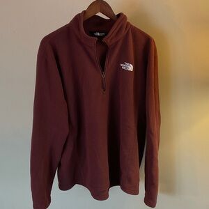 The North Face Men's Maroon Zip-Up Sweater